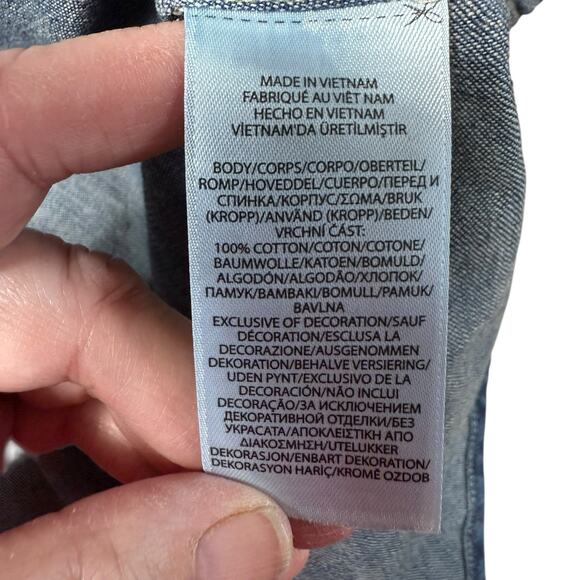 Ralph Lauren Girls Belted Cotton Denim Shirtdress Indigo Blue Size 10 Preppy - Picture 6 of 10